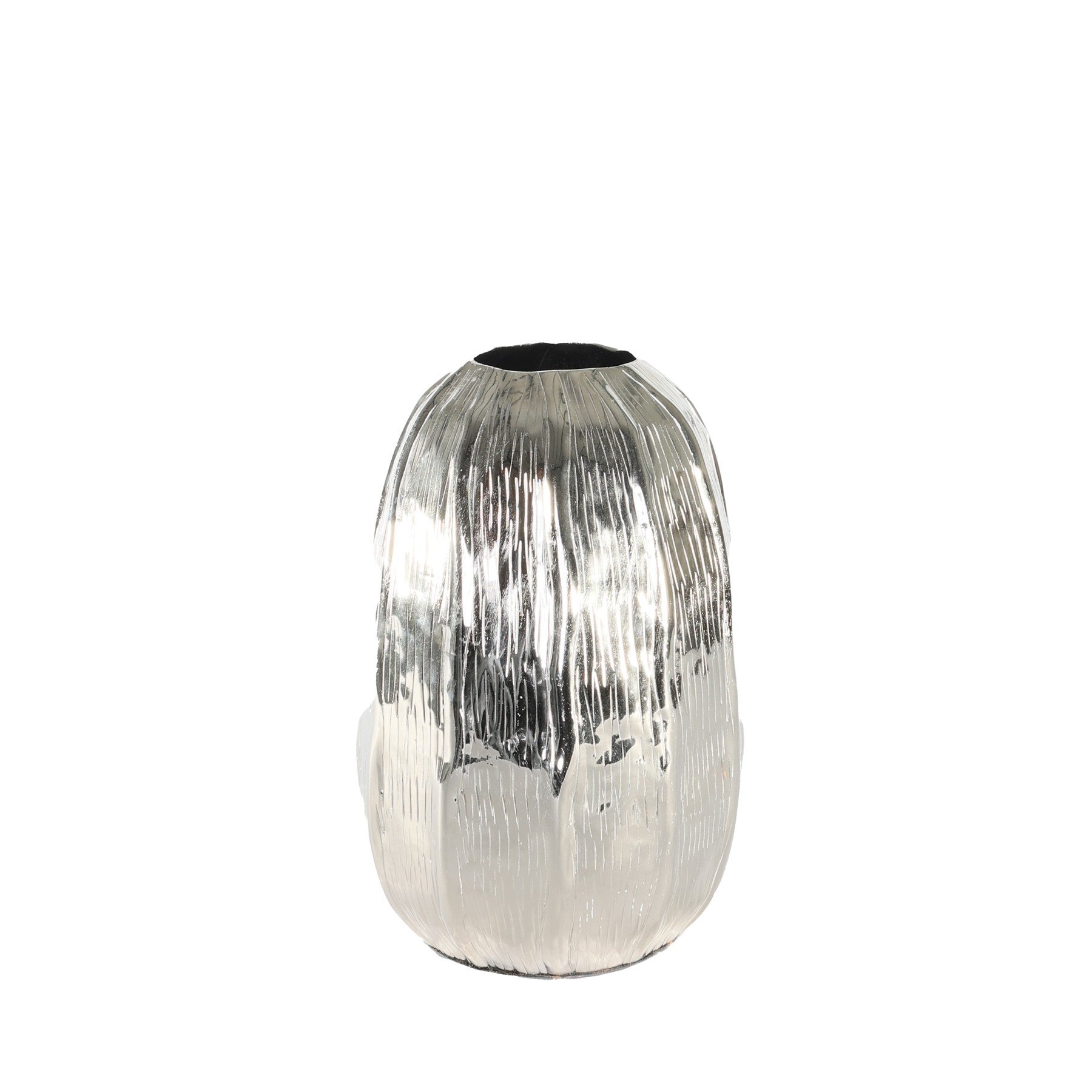 View Silver Eros Egg Vase H27 x Dia19cm information