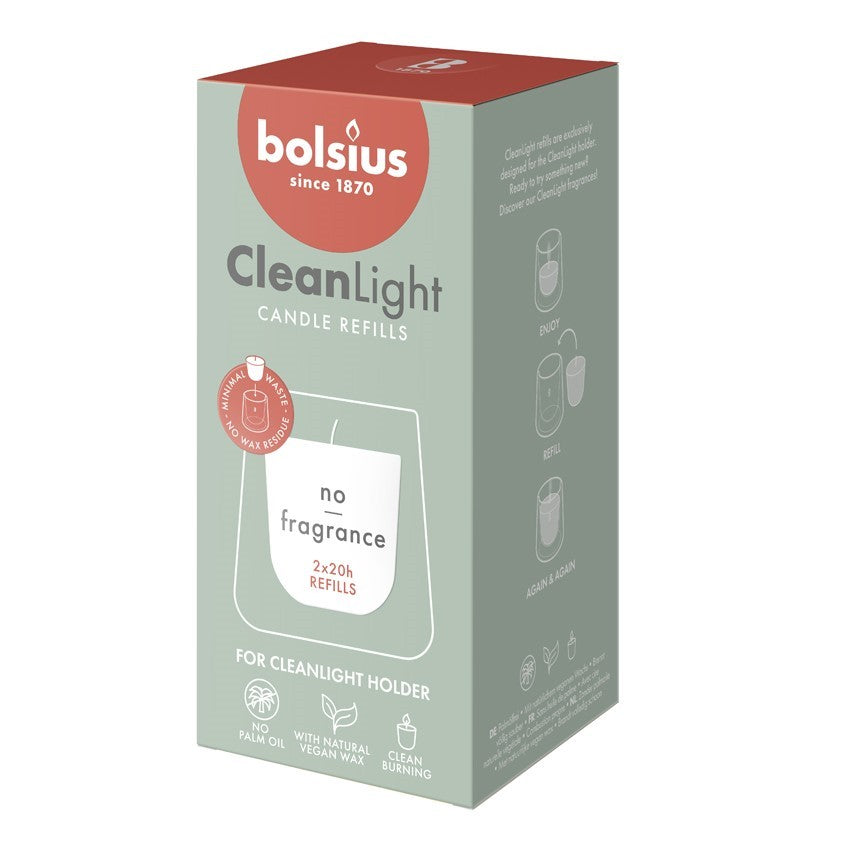 View Bolsius Clean Light Refill Unfragranced 2 Pack information