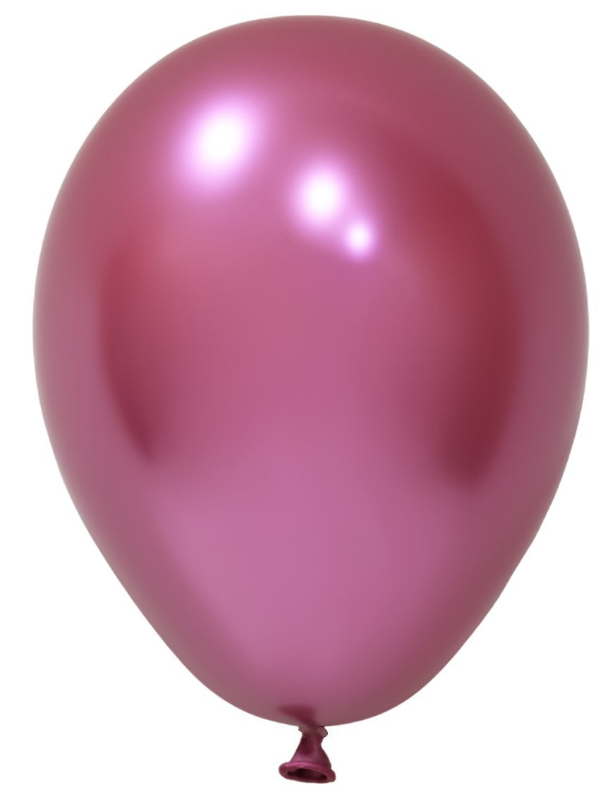 View Fuchsia Chrome Latex Balloon 5 inch Pk 100 information