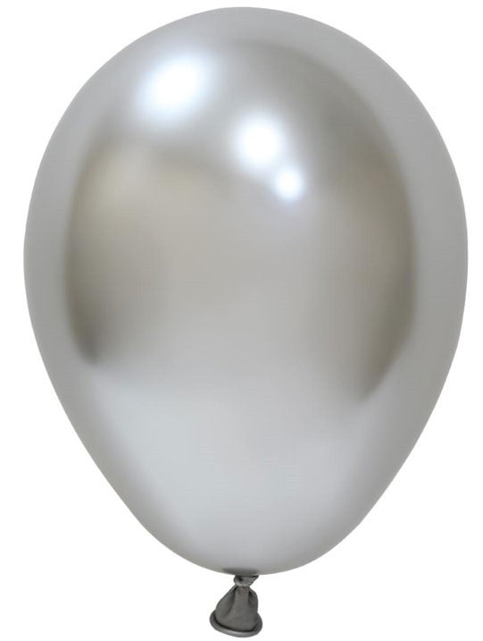 View Silver Chrome Latex Balloon 5inch Pack of 100 information