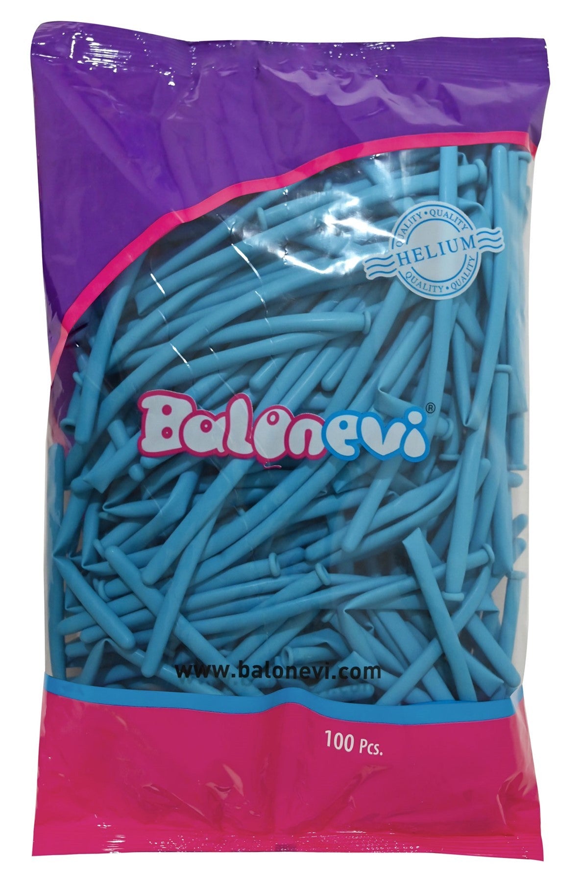 View Light Blue Modelling Balloons Pack of 100 information