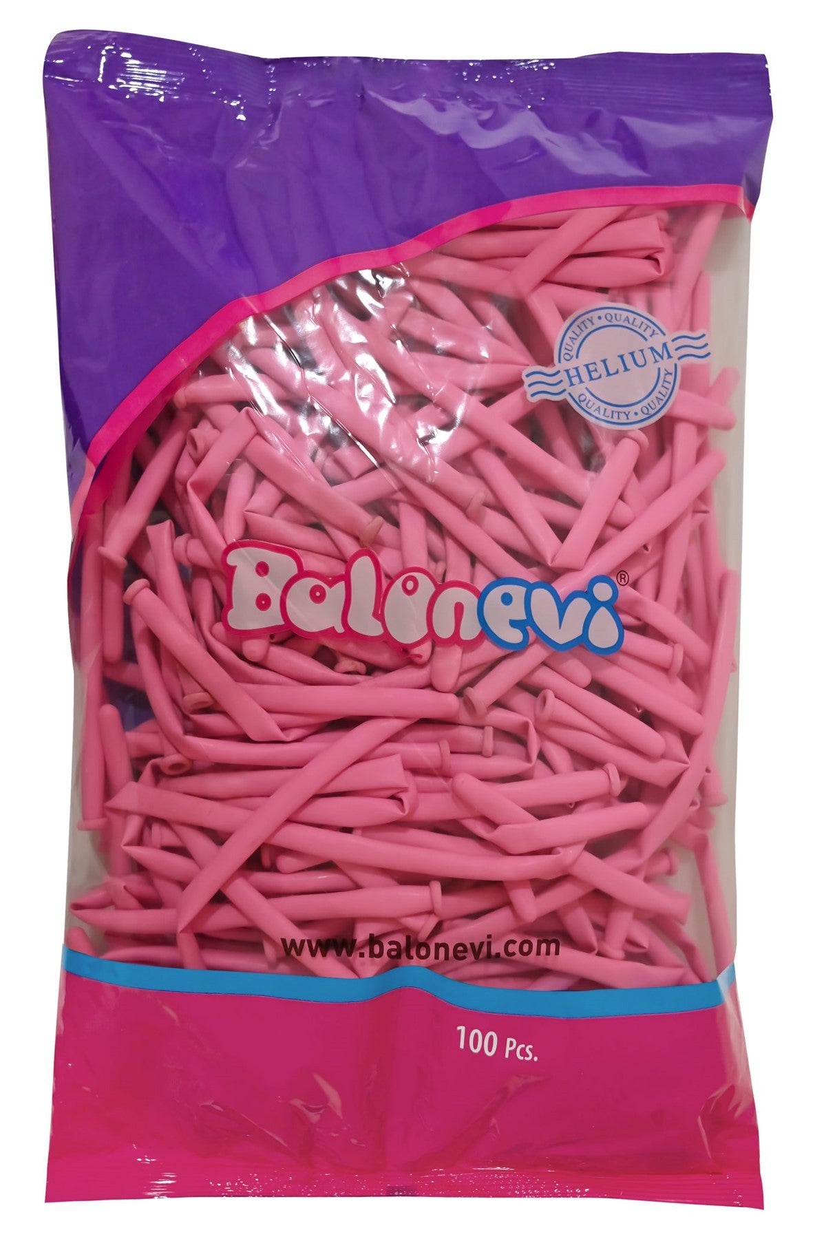 View Pink Modelling Balloon Pack of 100 information