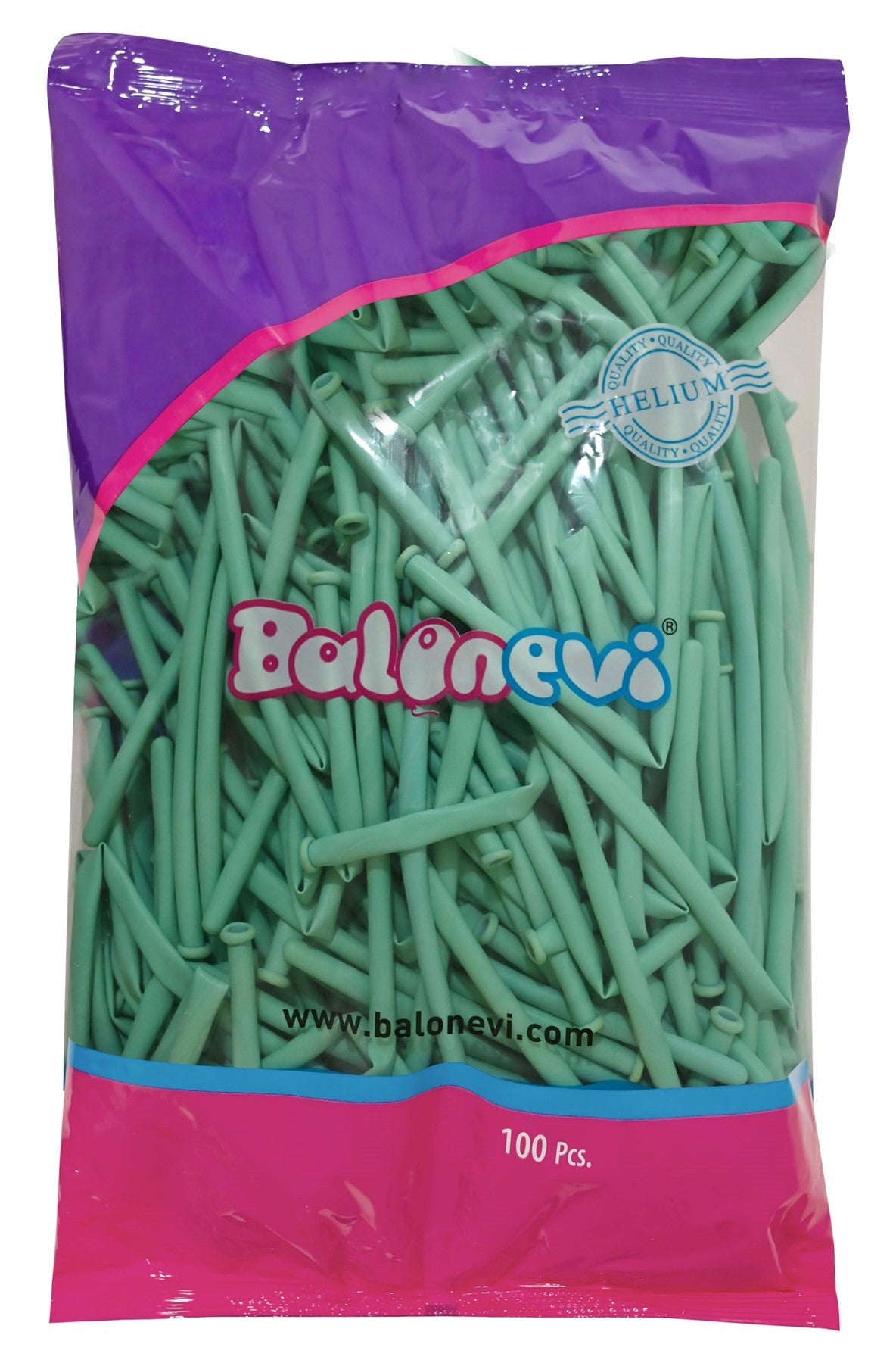 View Sea Green Modelling Balloon Pack of 100 information