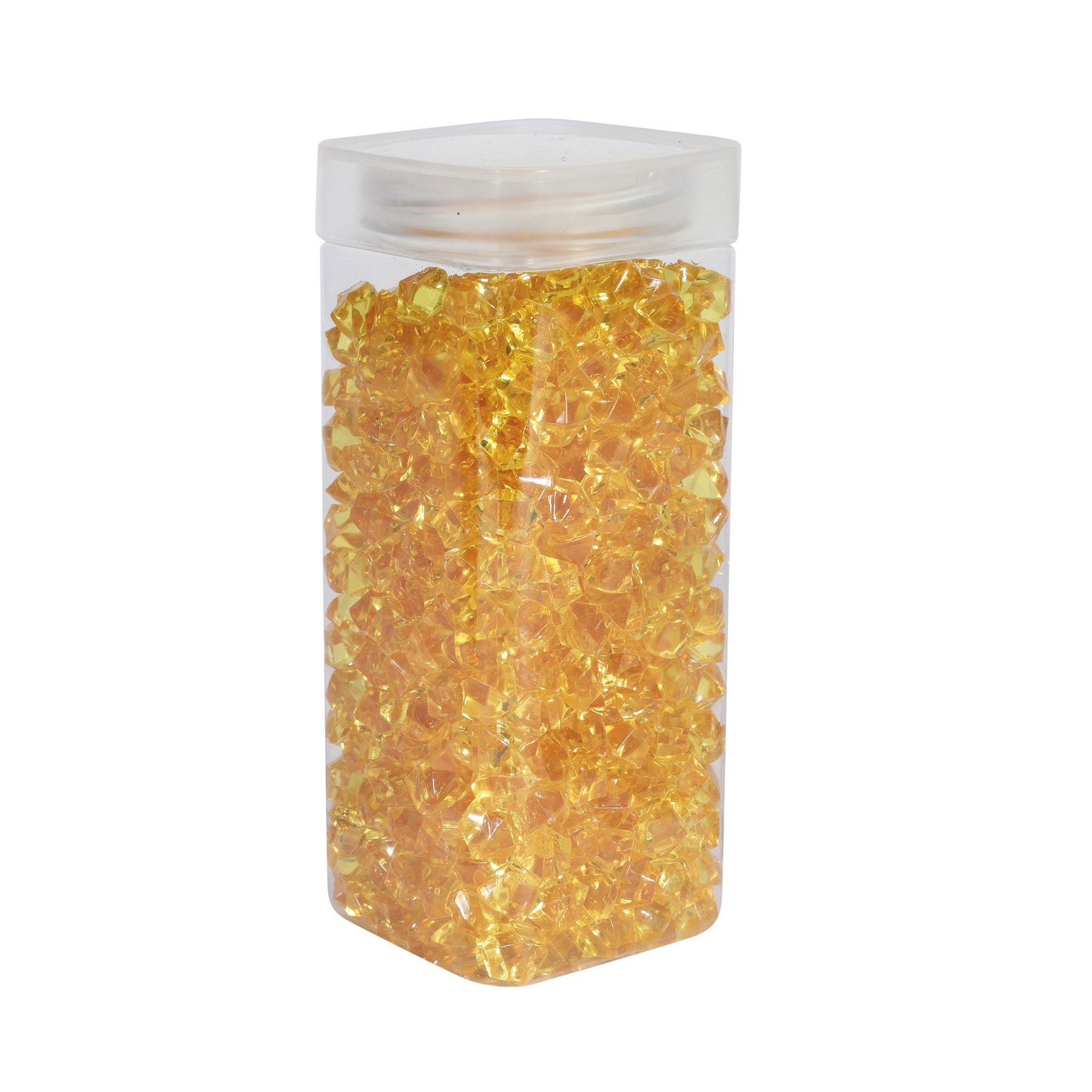 View Small Yellow Acrylic Stone in Square Jar 320gr information