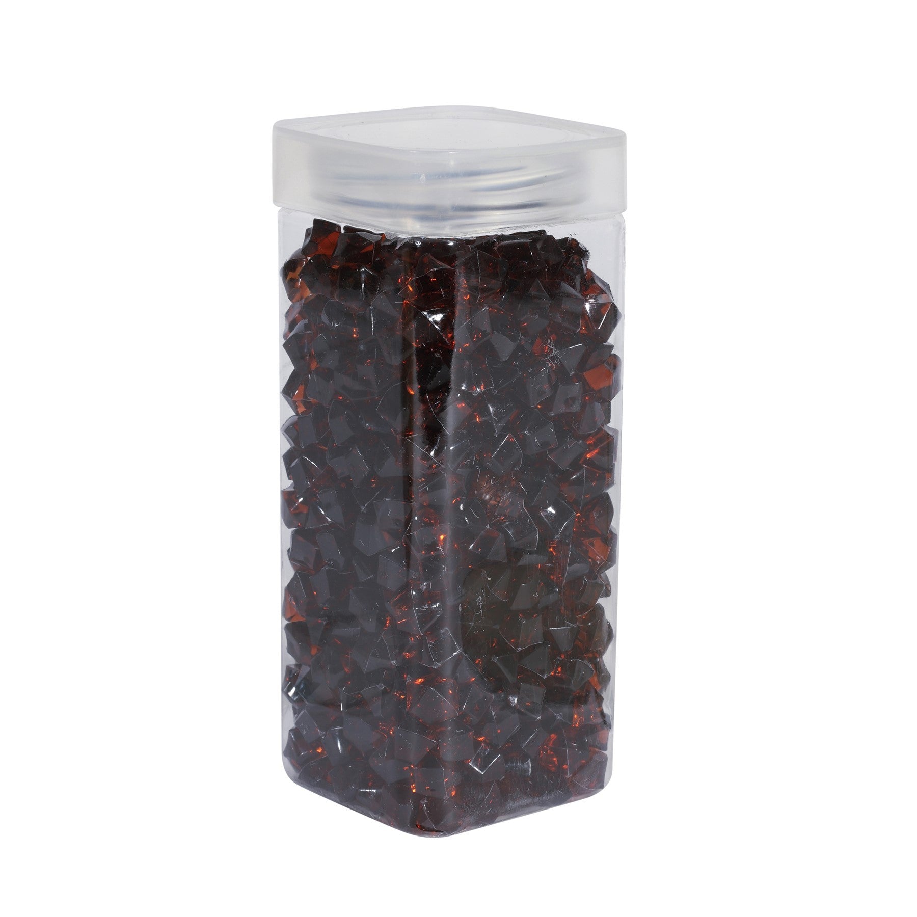 View Small Dark Amber Acrylic Stone in Square Jar 320gr information