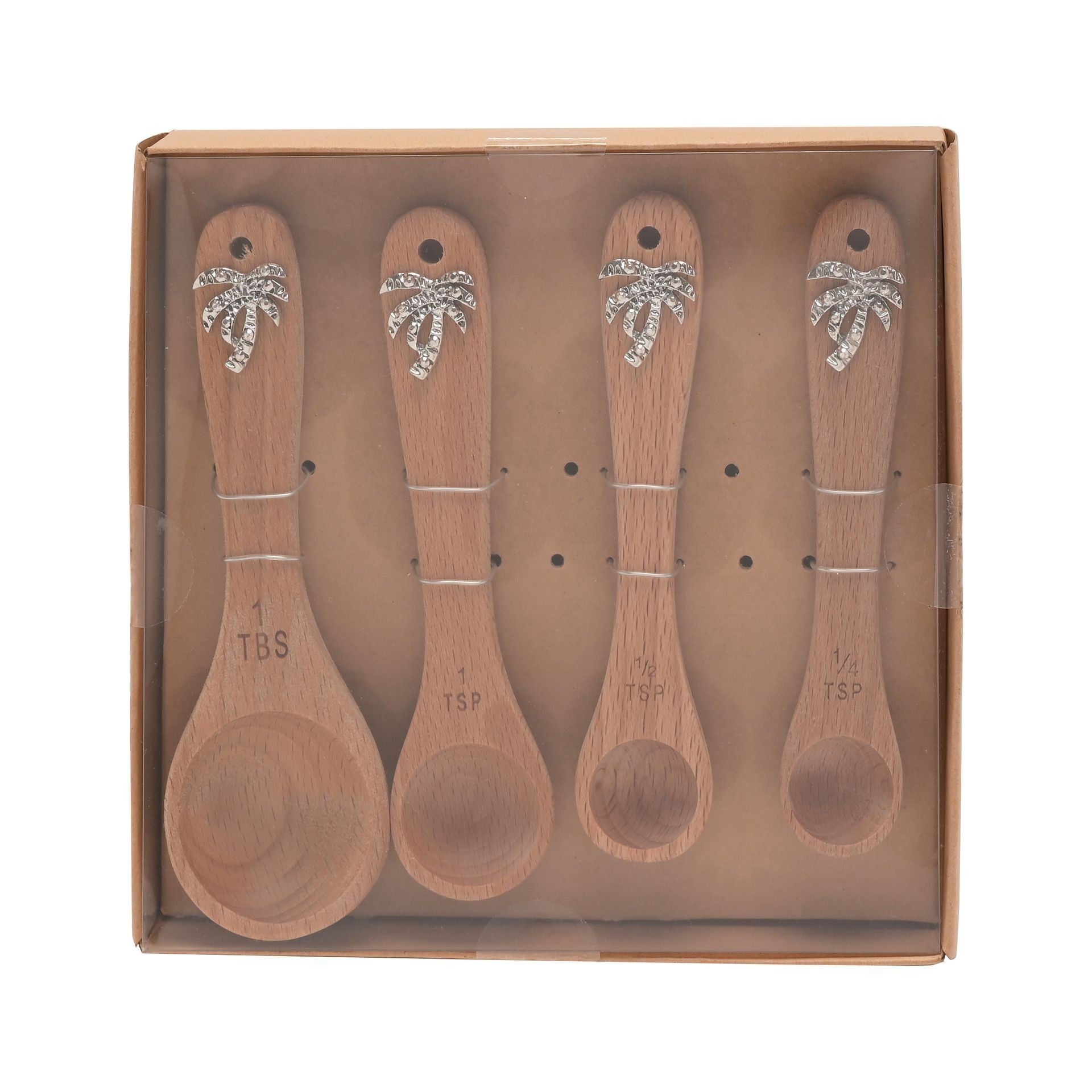 View Hestia Set of 4 Measuring Spoons Palm Tree information