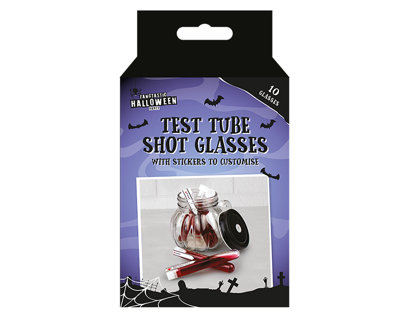 View Halloween Test Tube Shot Glasses 10 Pack information