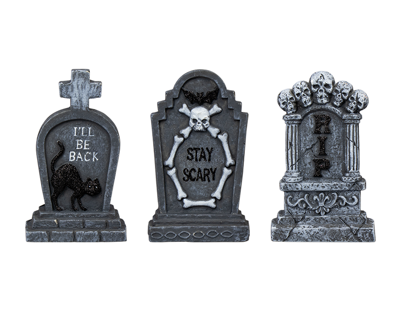 View Halloween Cement Graveyard Decoration 14cm Assorted information