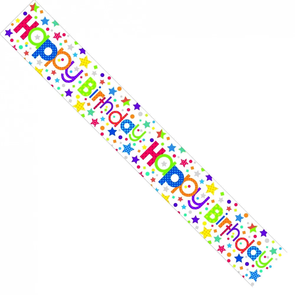 View Happy Birthday Balloons Banner 26cm information