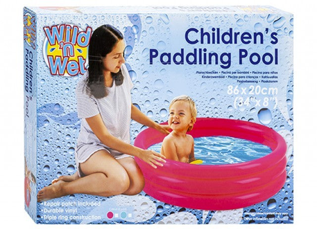 View 3 Ring Turquoise Paddling Pool 34 inch x 8 inch information