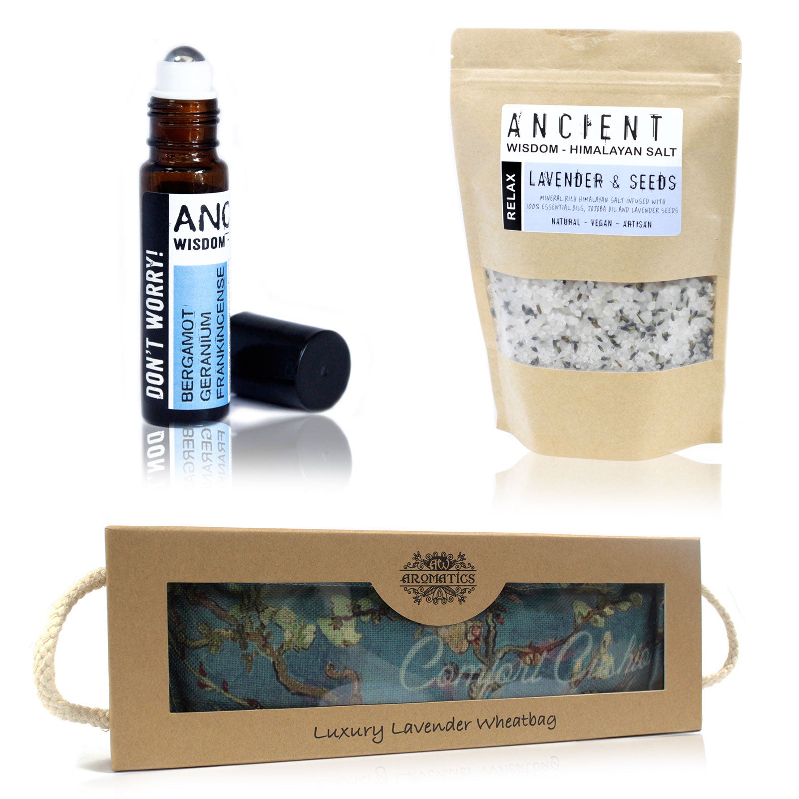 View Bath Salts Rollon Blend and Wheat Bag Set information