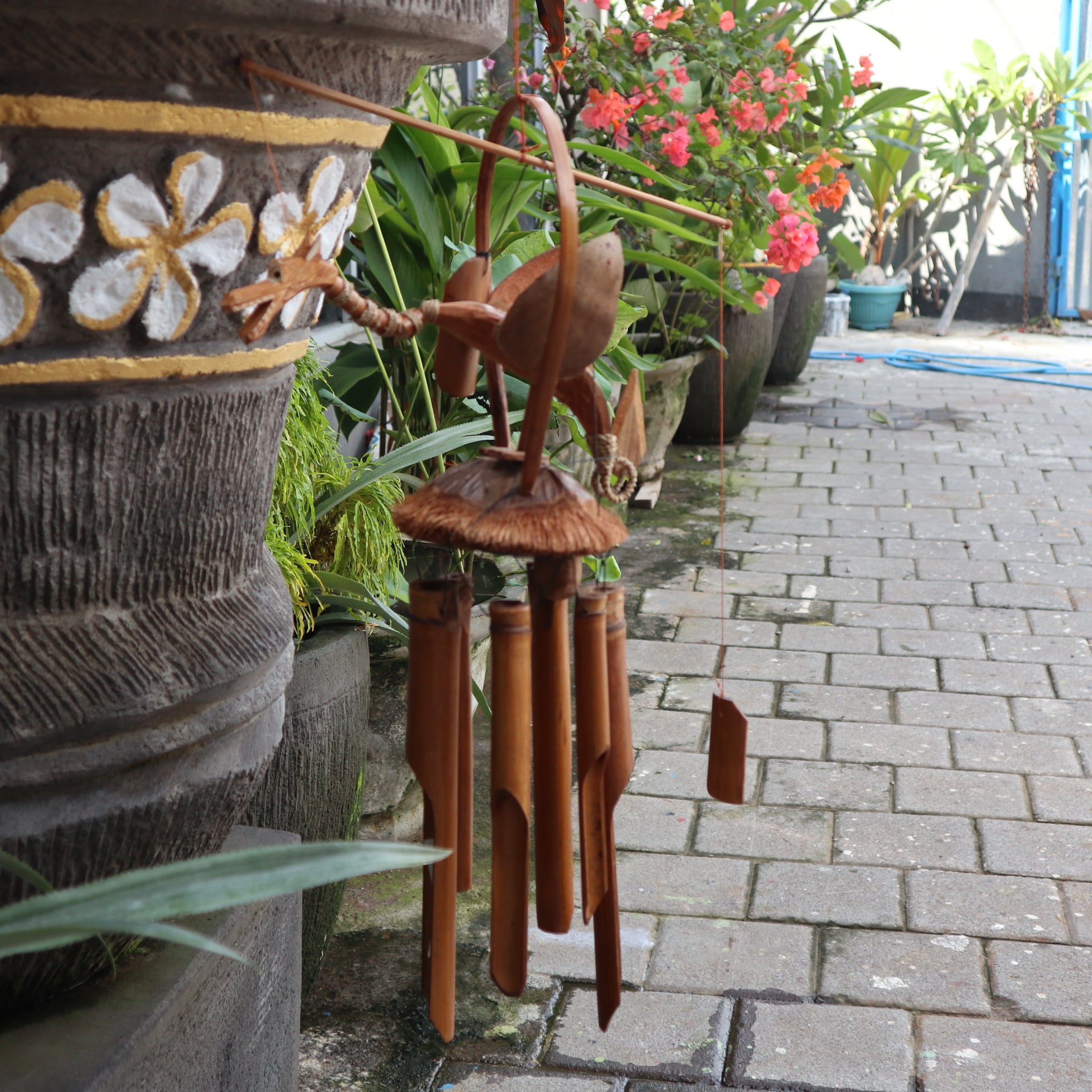 View Bamboo Windchime Natural finish Coconut Dragon information