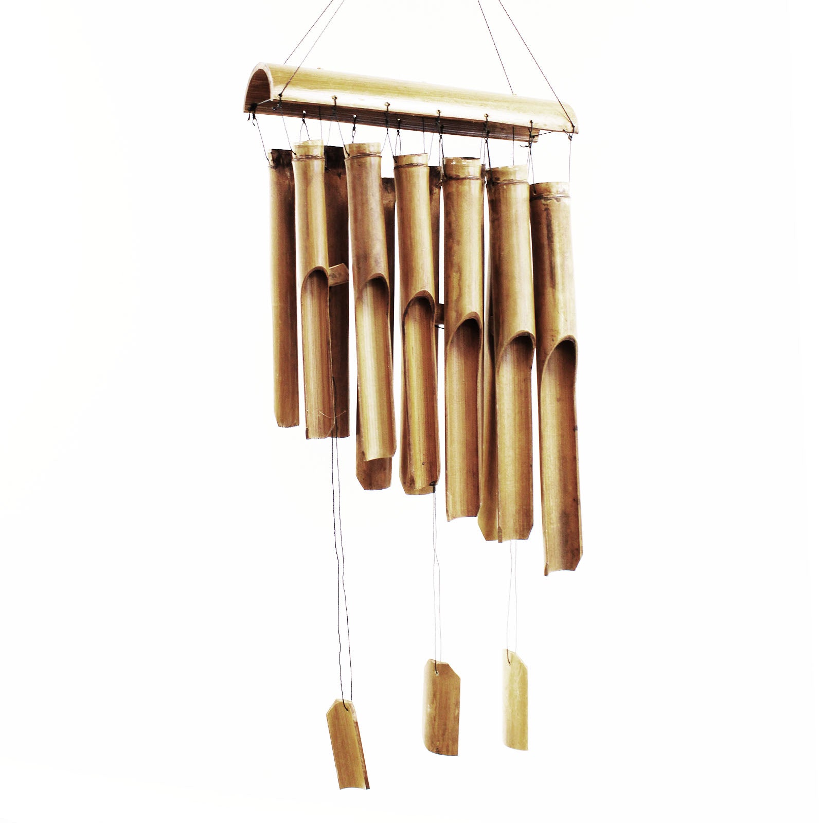 View Bamboo Windchime Natural finish 12 Large Tubes information