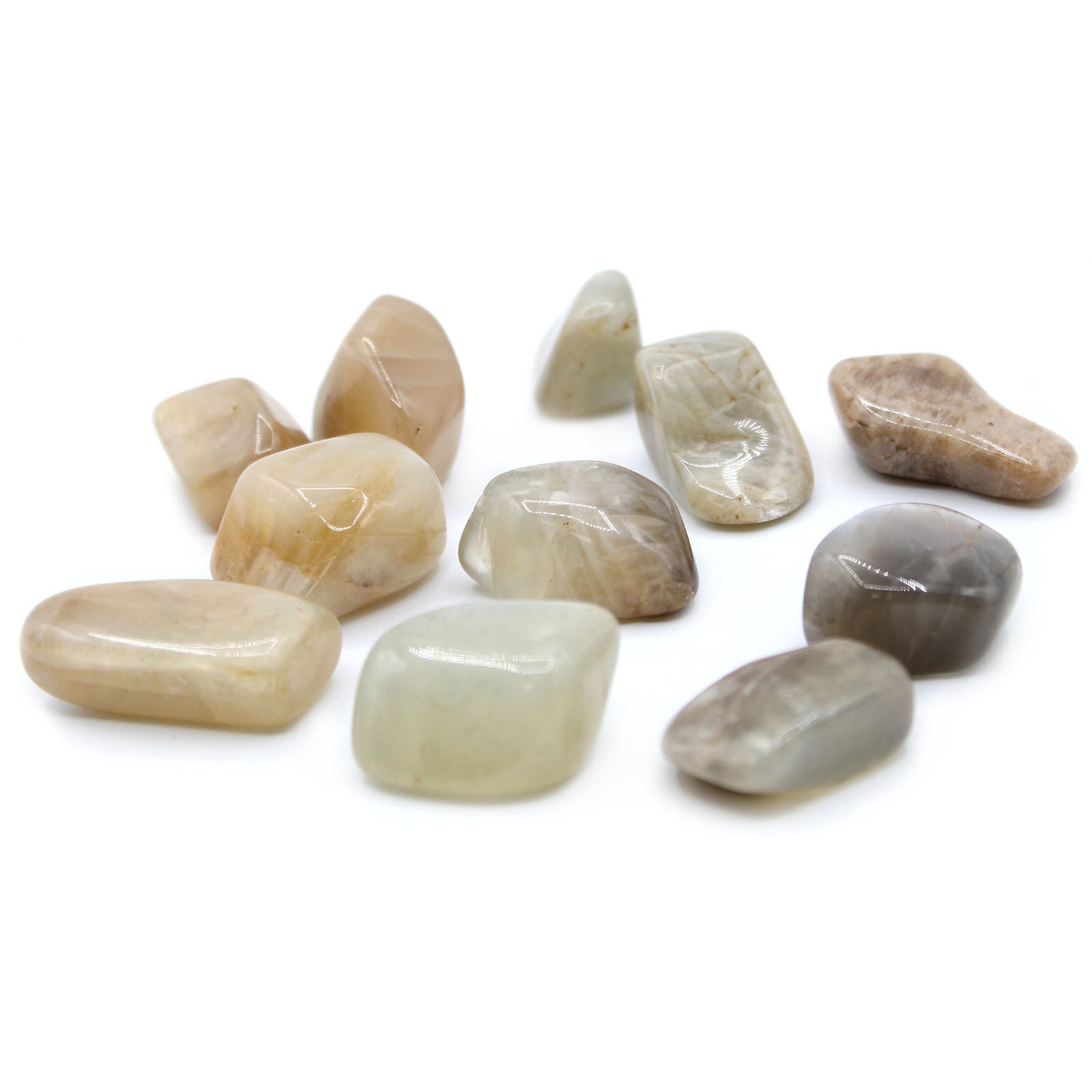 View L Tumble Stones Moonstone information