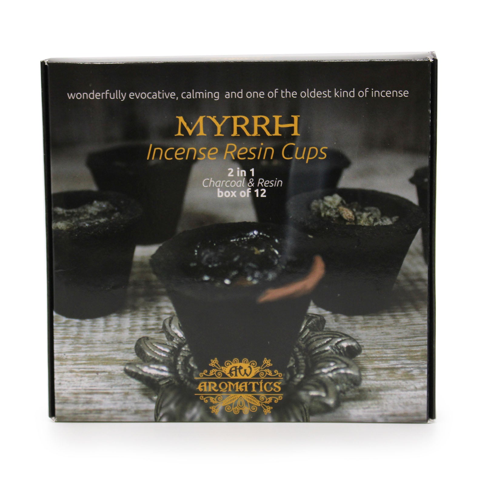 View Box of 12 Resin Cups Myrrh information