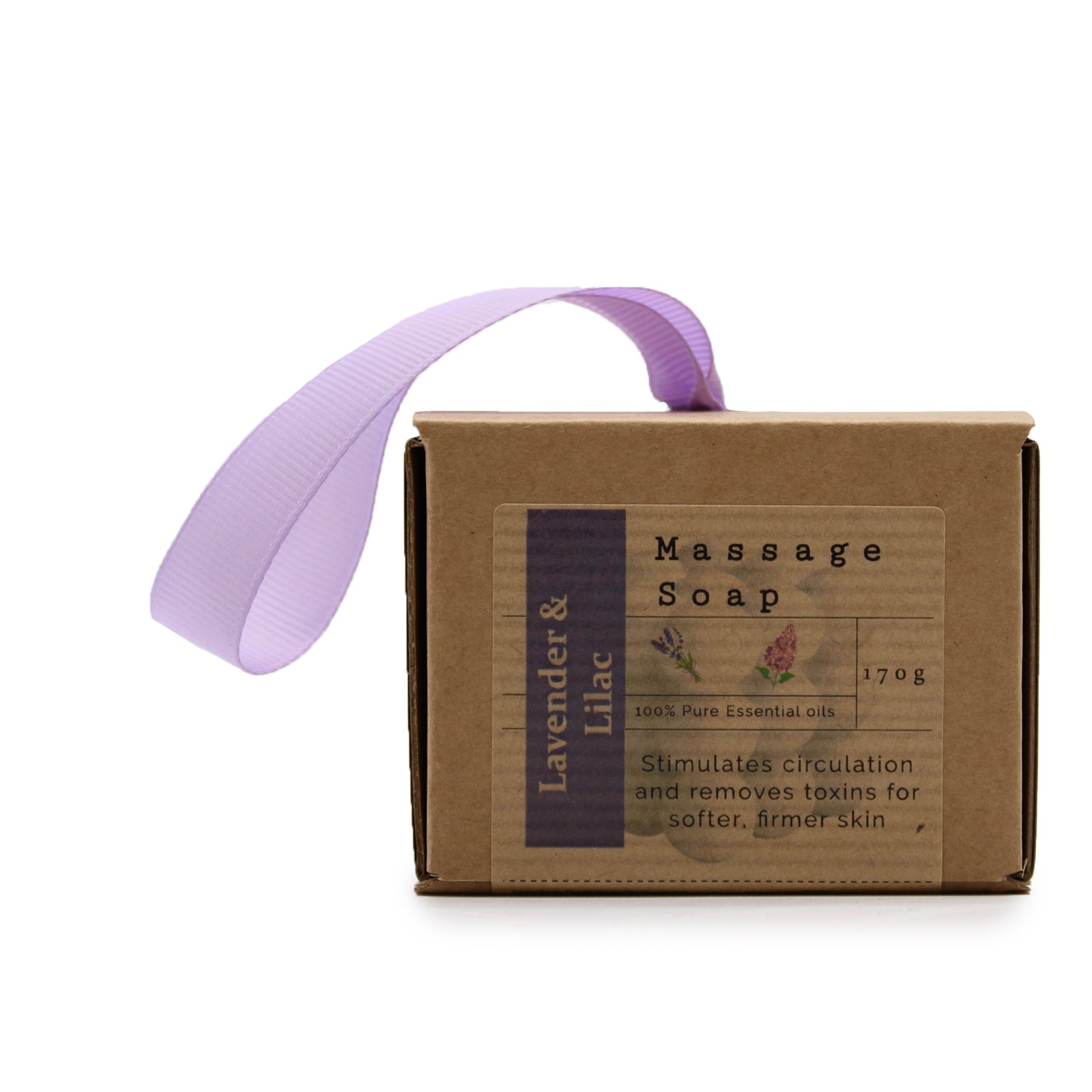 View Boxed Single Massage Soaps Lavender Lilac information