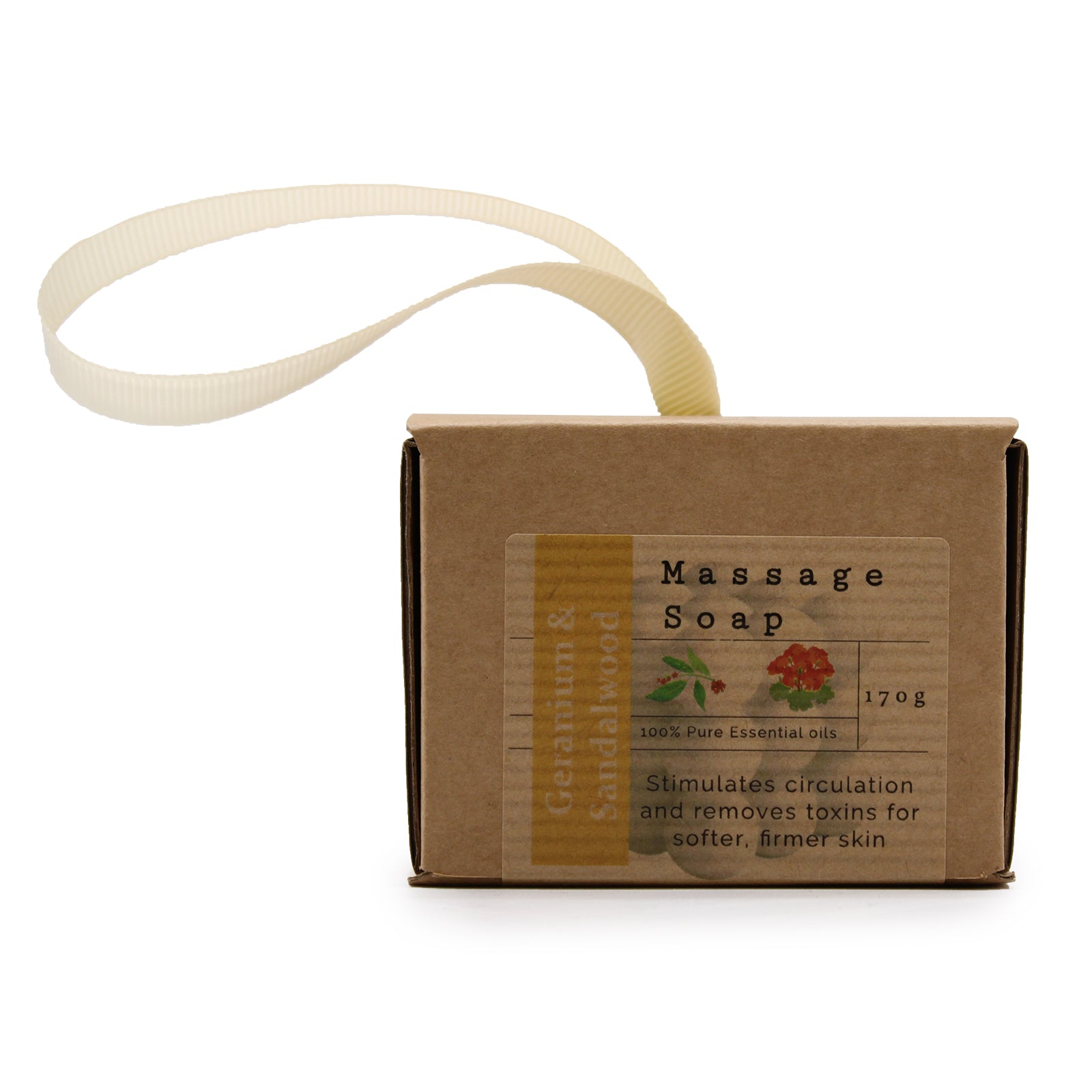 View Boxed Single Massage Soaps Geranium Sandalwood information