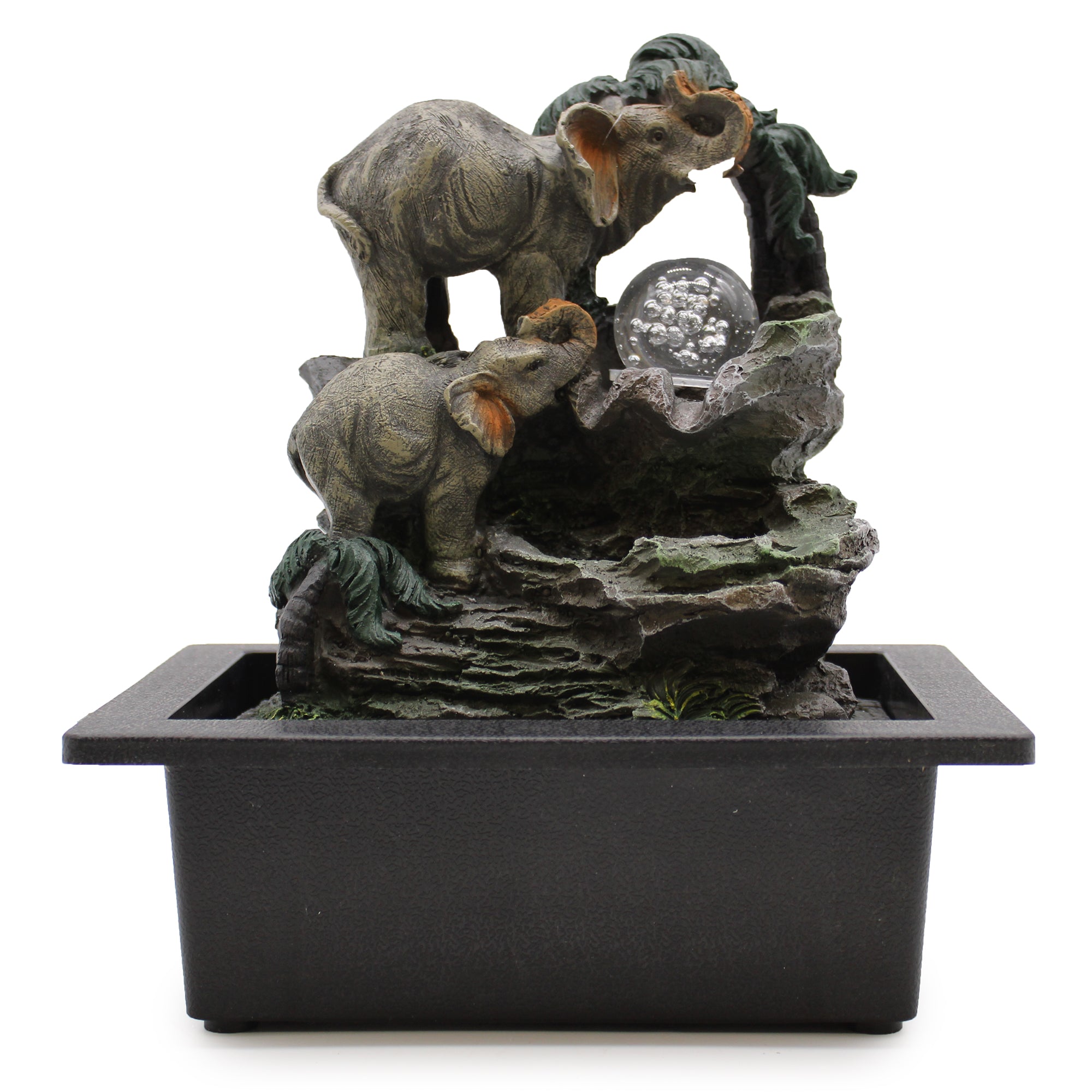 View Tabletop Water Feature 30cm Elephant Family information