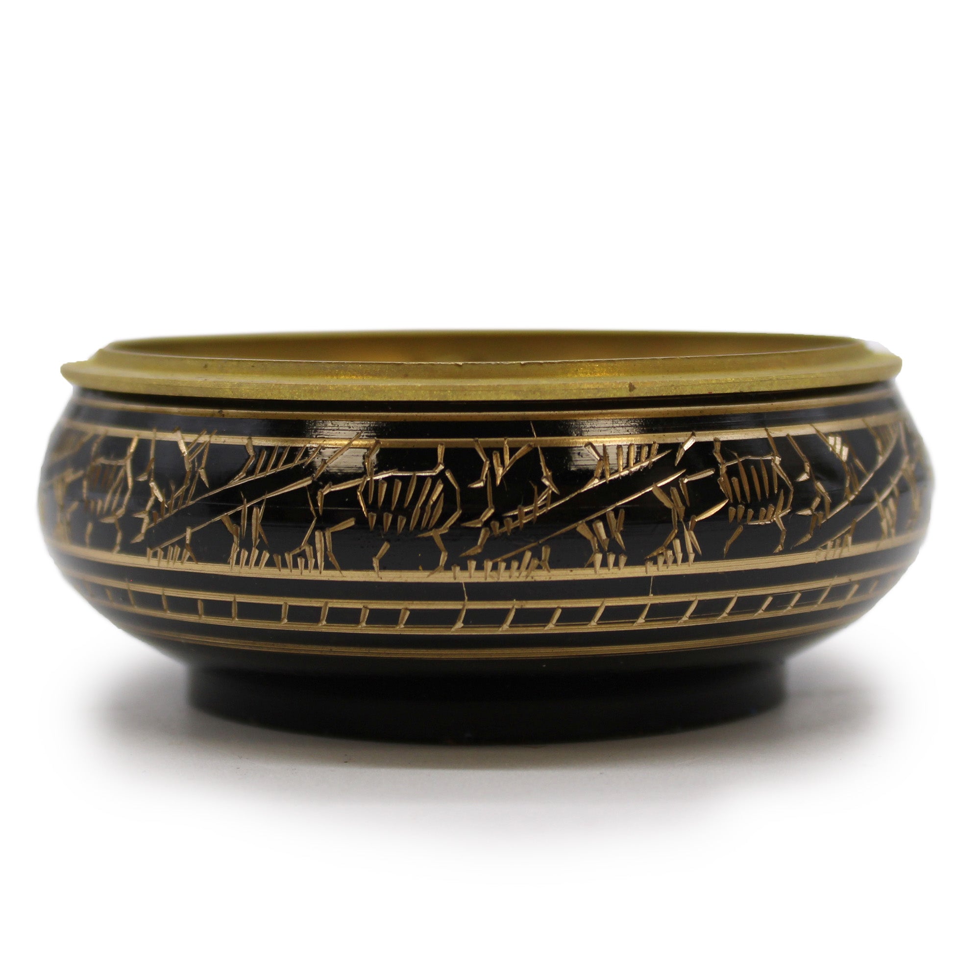 View Brass Carved Charcoal Incense Jar information