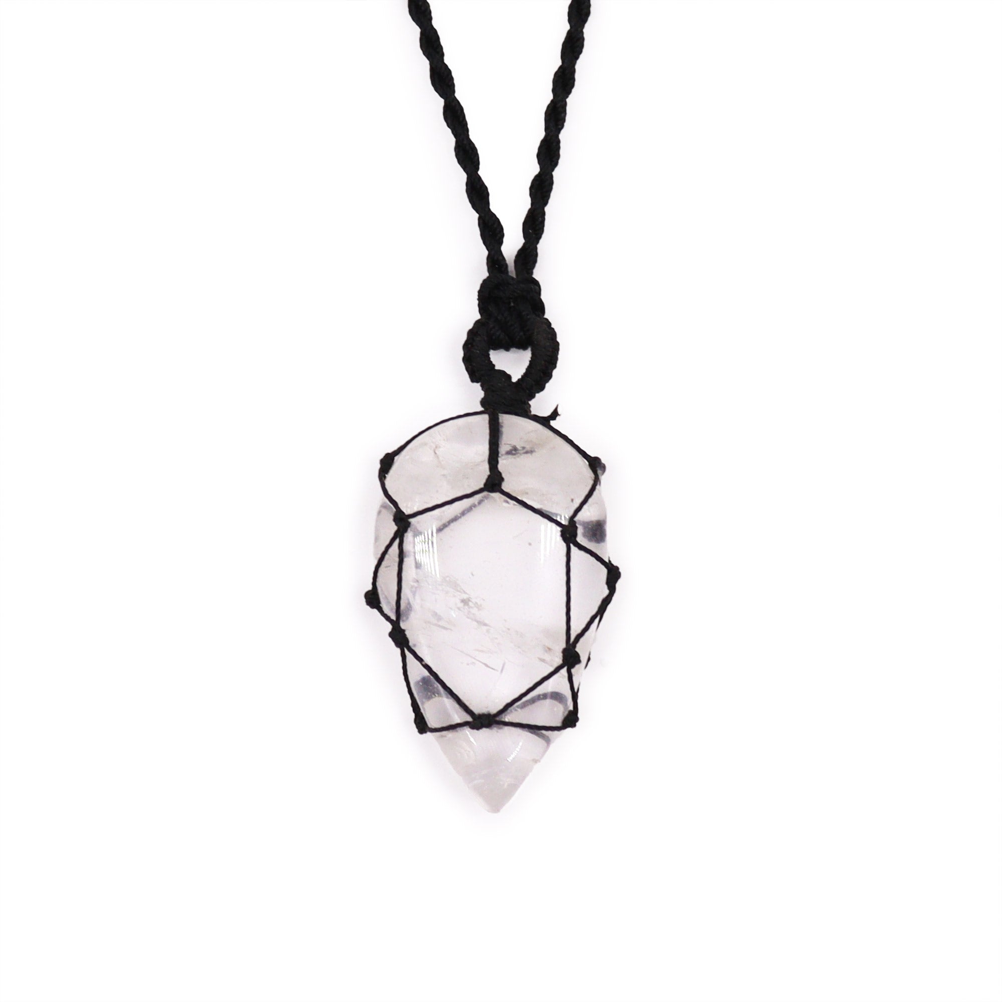 View Laced Gemstone Teardrop Pendant Rock Quartz information