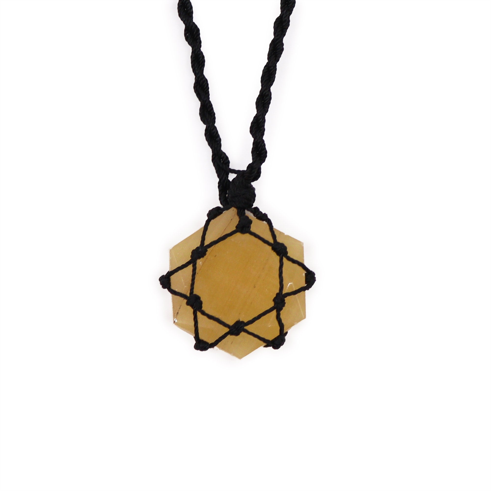 View Laced Gemstone Hexagon Pendant Yel10 Quartz information