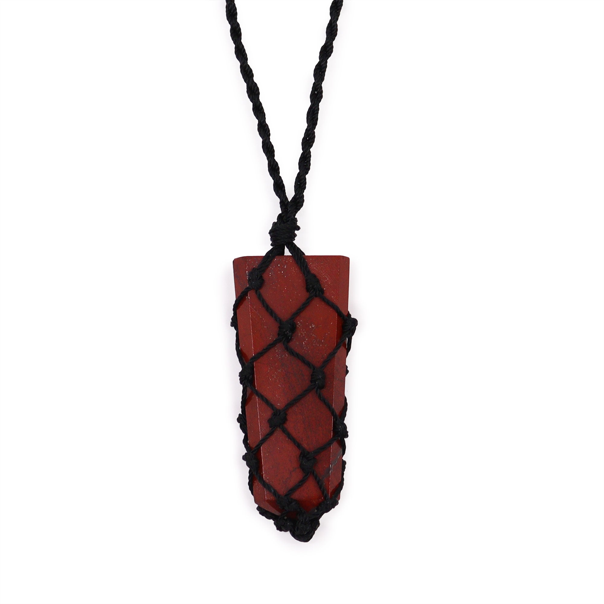 View Laced Gemstone Flat Point Pendant Red Jasper information