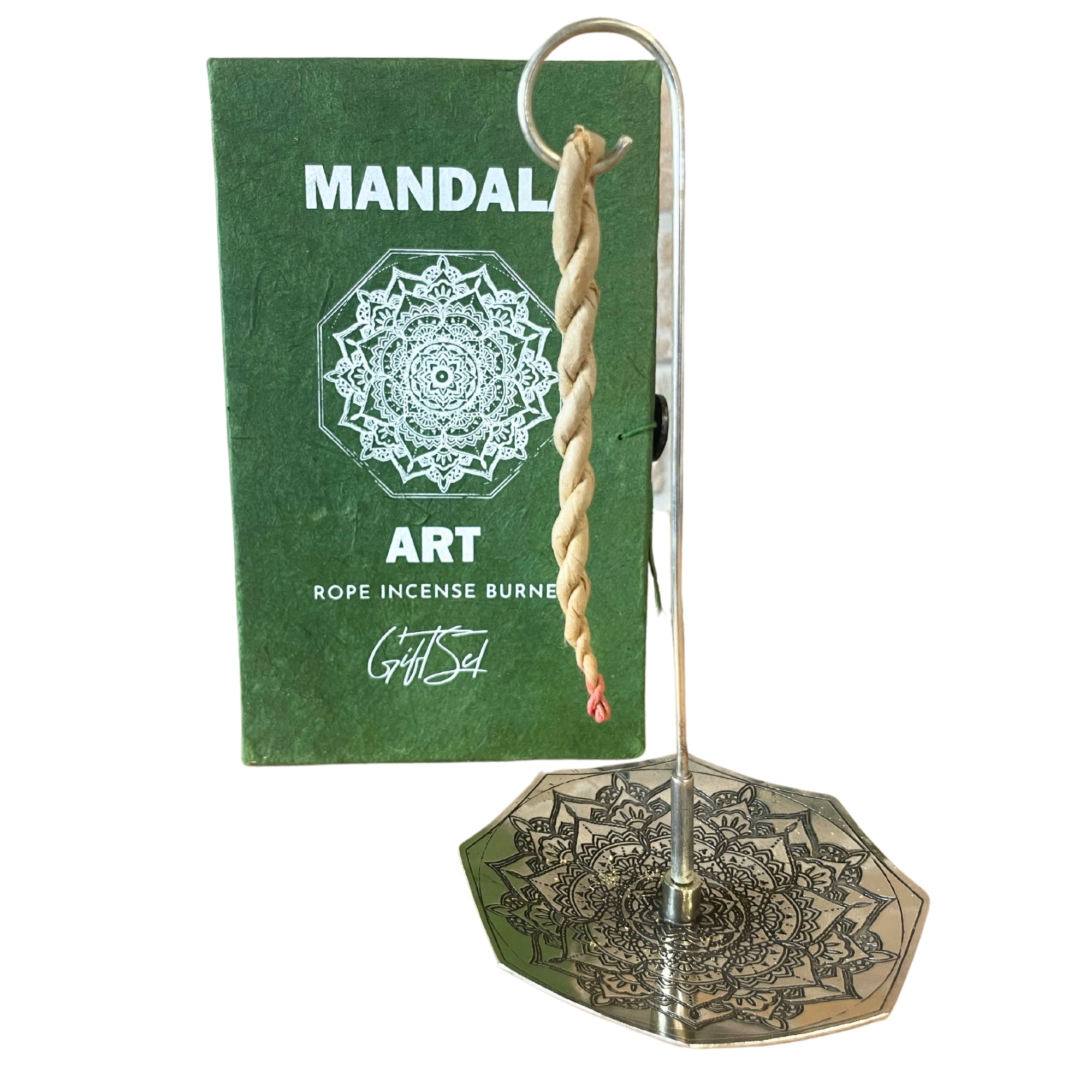 View Rope Incense and Silver Plated Holder Set Mandala F10er information