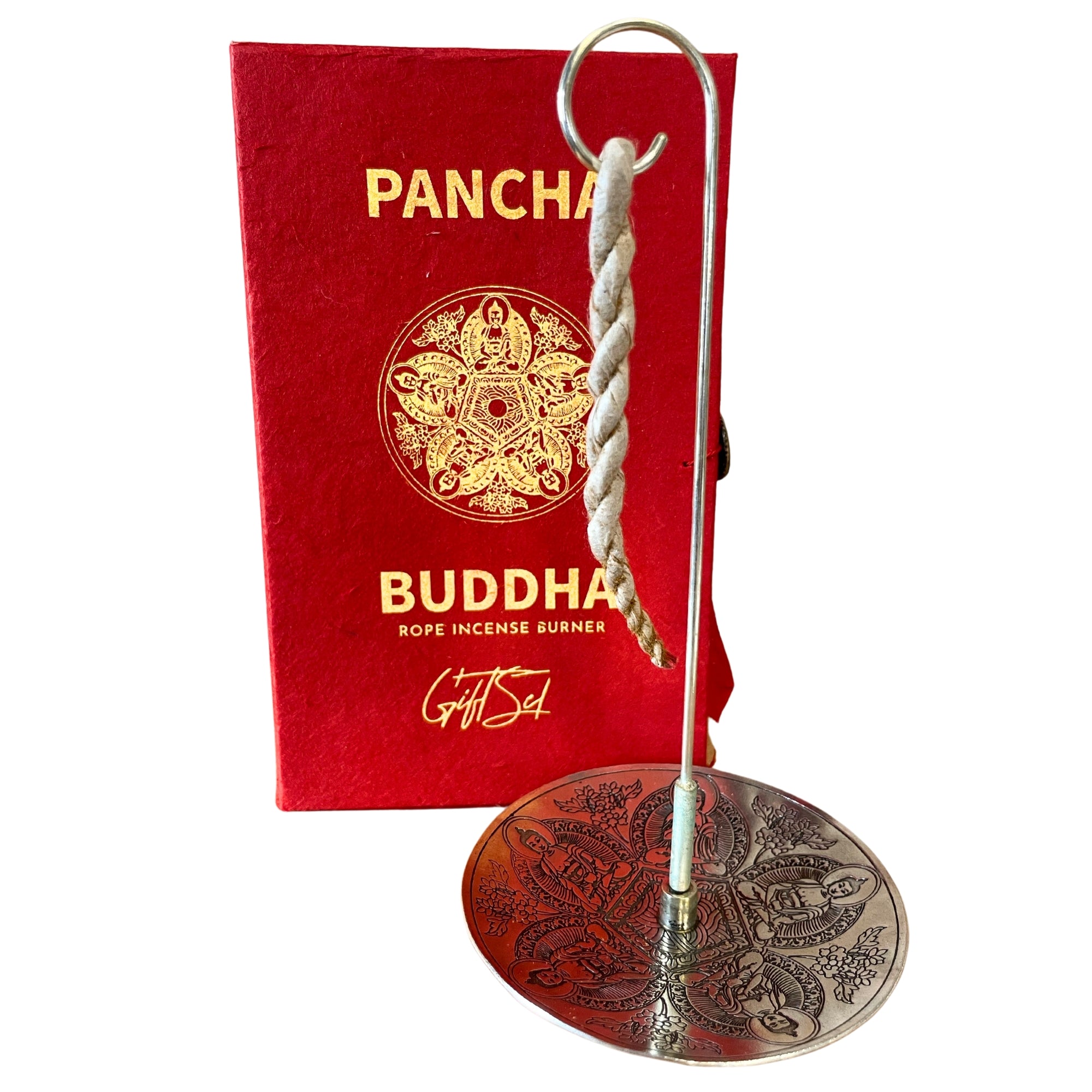 View Rope Incense and Silver Plated Holder Set Pancha Buddha information