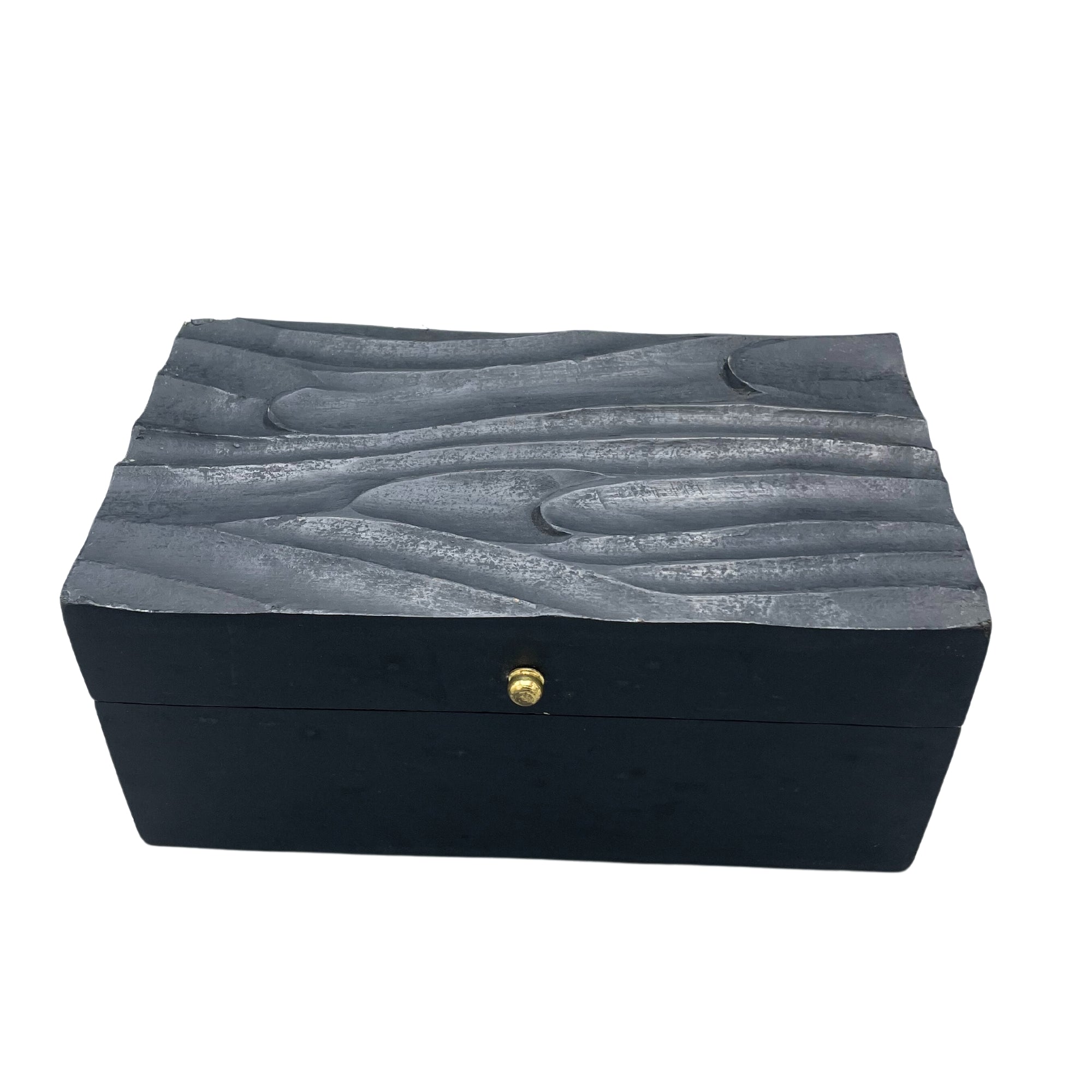 View Vintage Deco Multi Purpose Box 22x12x10cm Black Swirls information