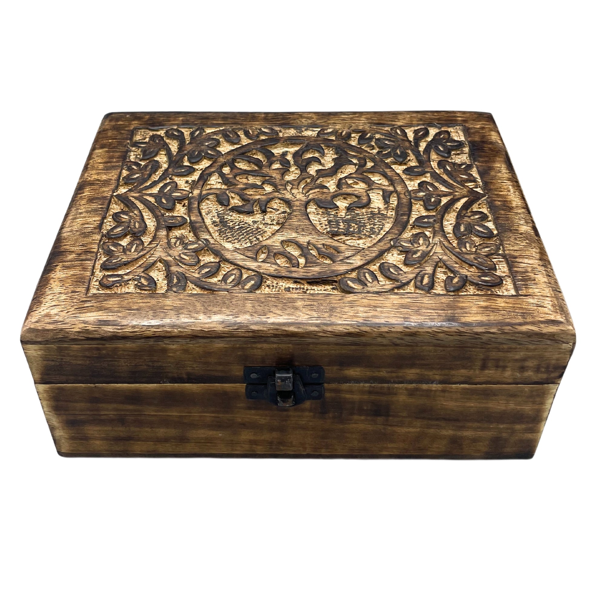 View Large Wooden Keepsake Box 20x15x75cm Tree of Life information