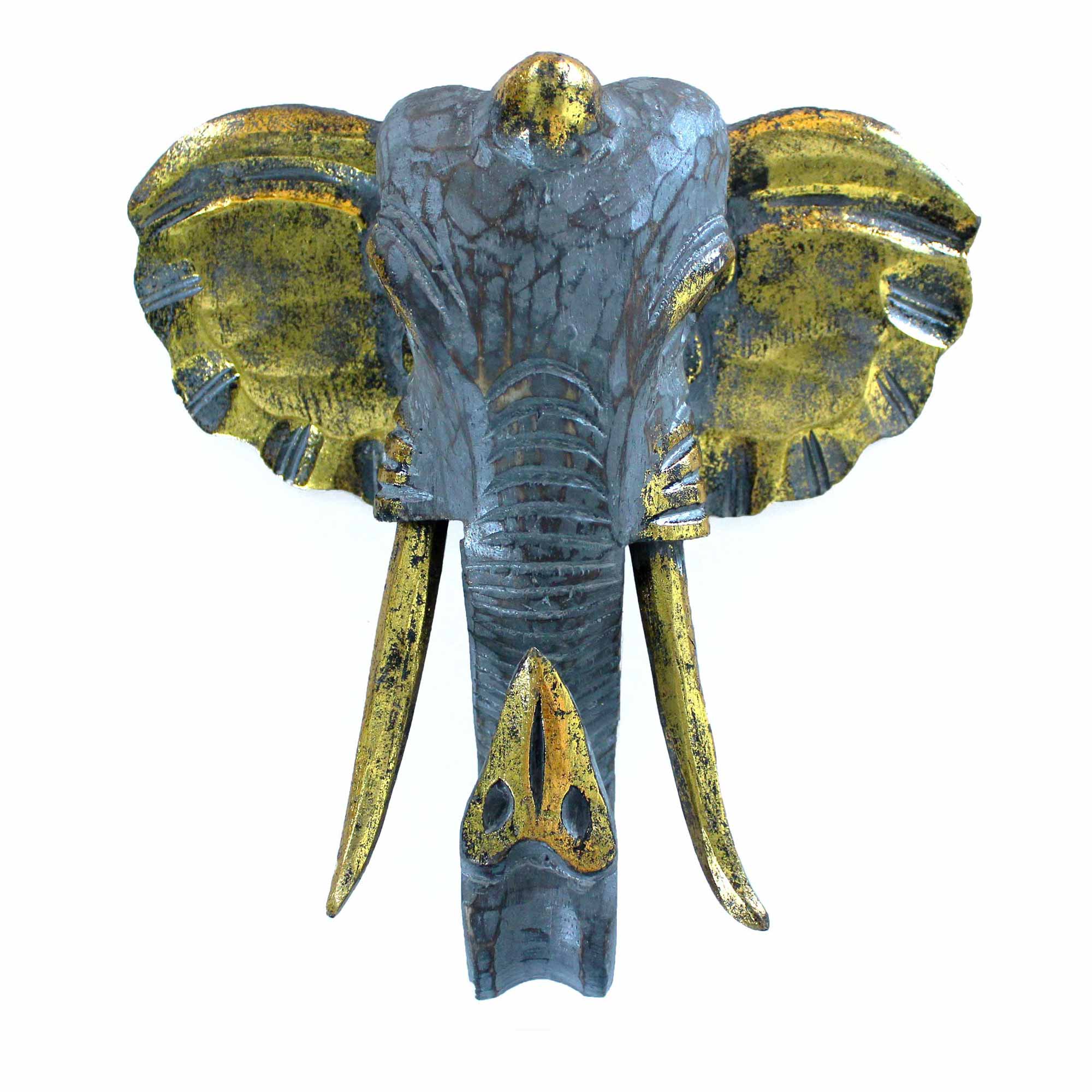 View Large Elephant Head Gold Grey information