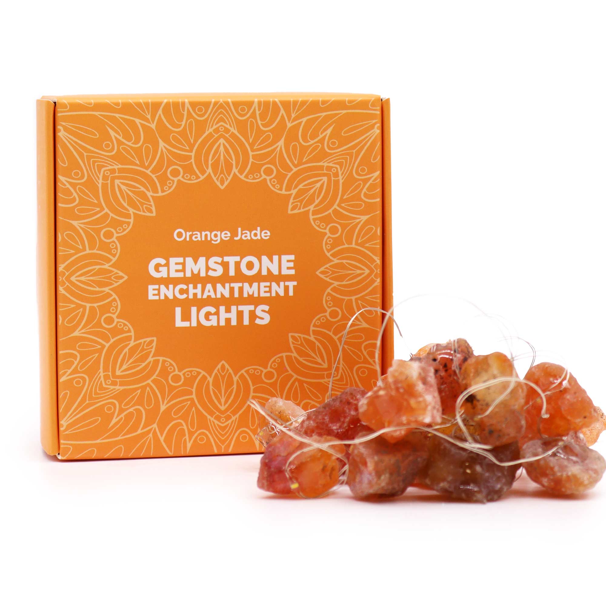 View Gemstone Enchantment Lights Orange Jade information