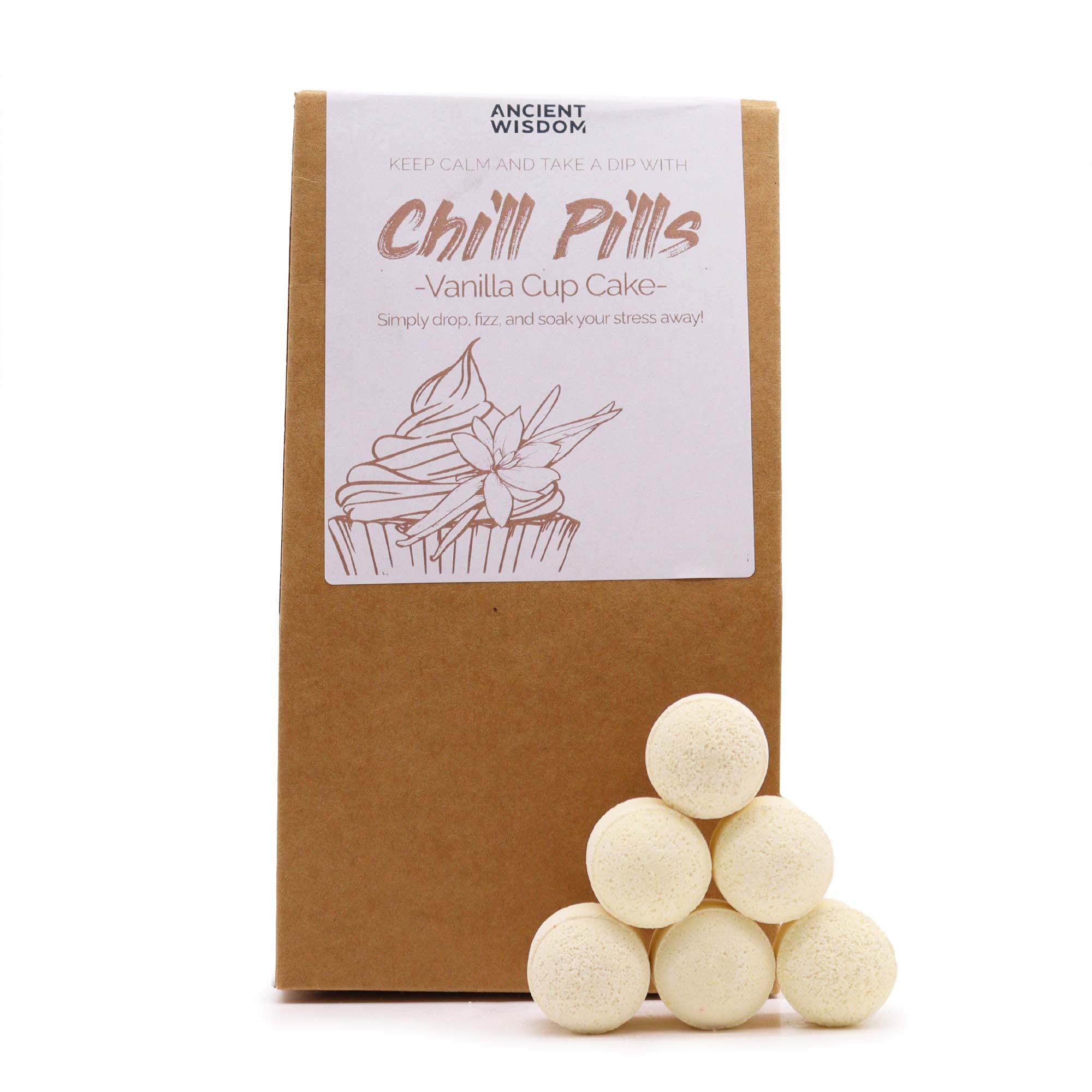 View Chill Pills Gift Pack 350g Vanilla Cup Cake information