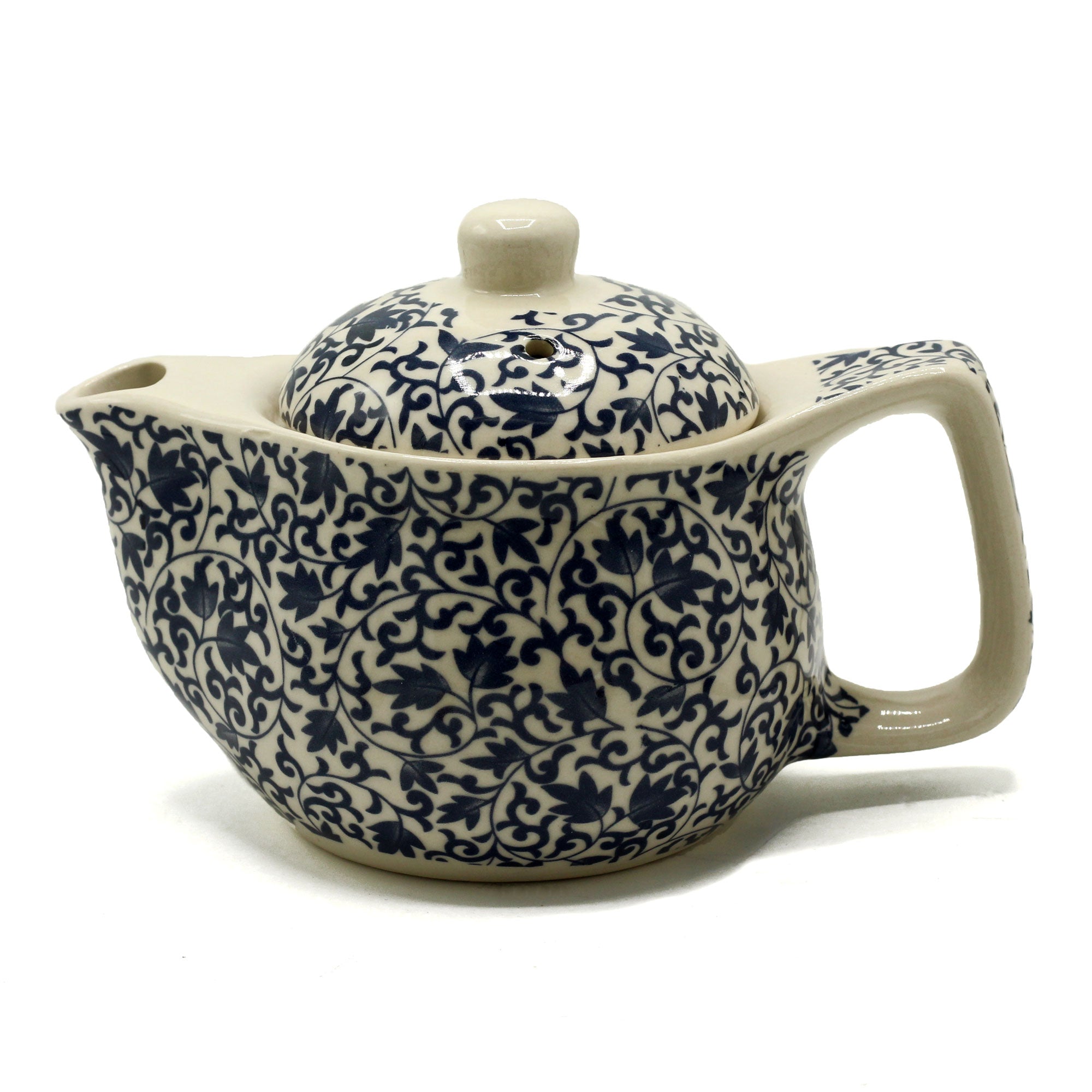 View Small Herbal Teapot Blue Pattern information