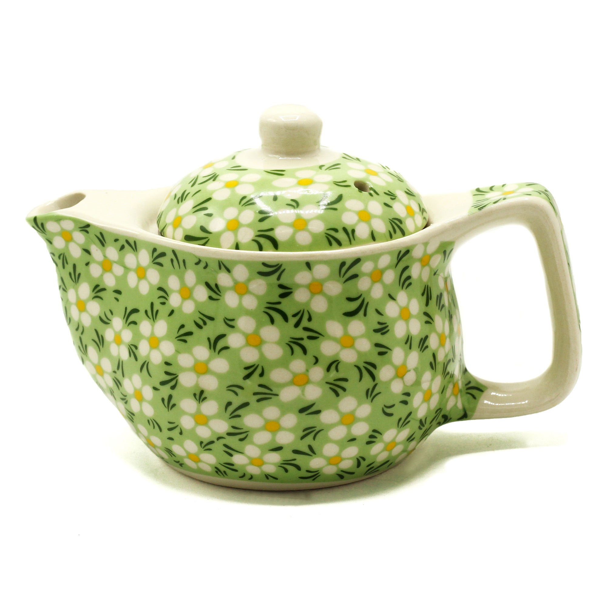 View Small Herbal Teapot Green Daisey information