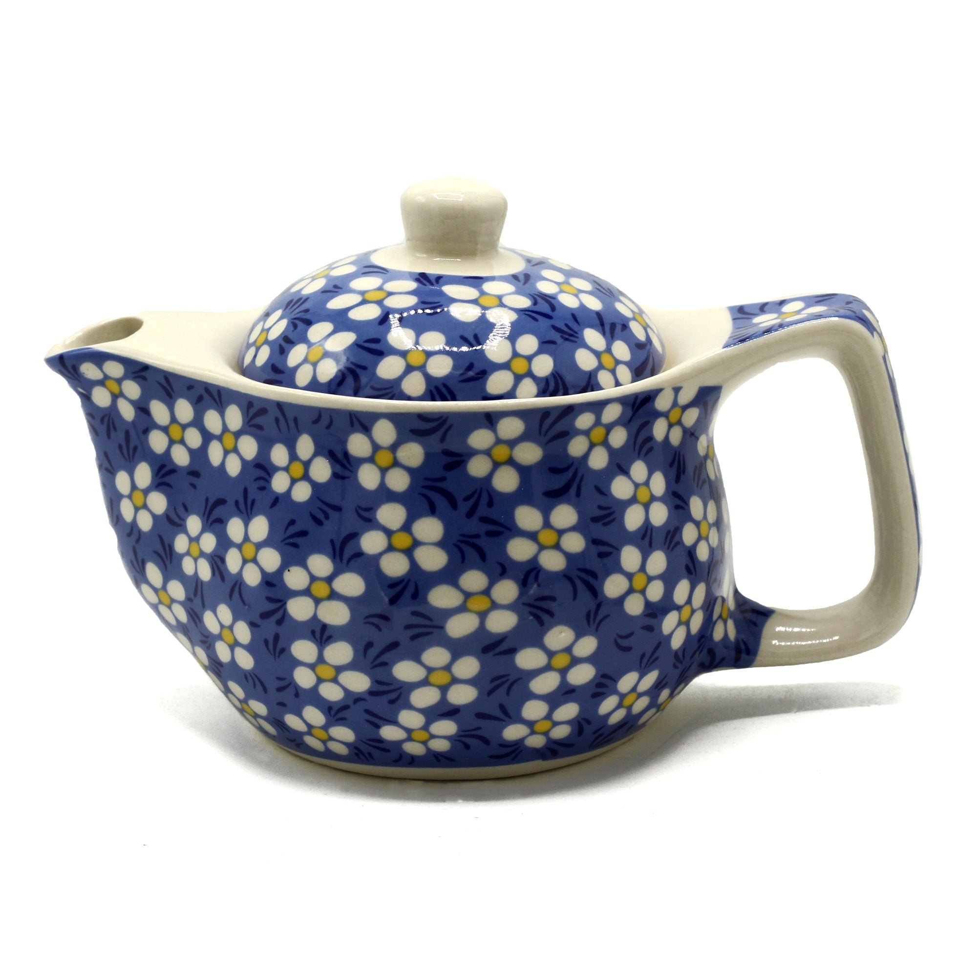 View Small Herbal Teapot Blue Daisey information