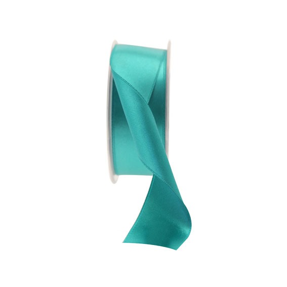 View 35mm Teal Green Satin Ribbon information