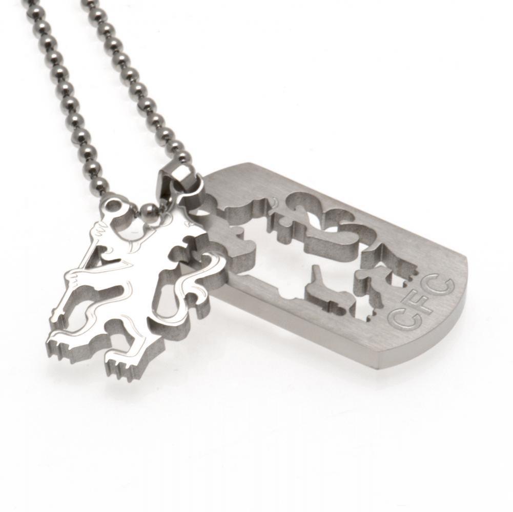 View Chelsea FC Cut Out Lion Dog Tag Chain information