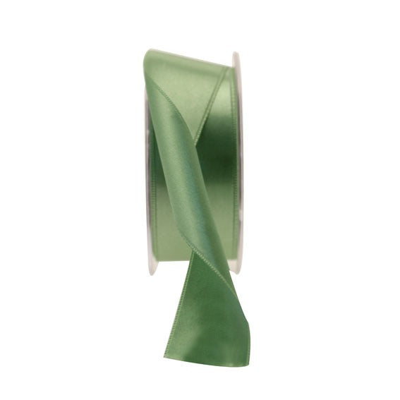 View 35mm Moss Green Satin Ribbon information