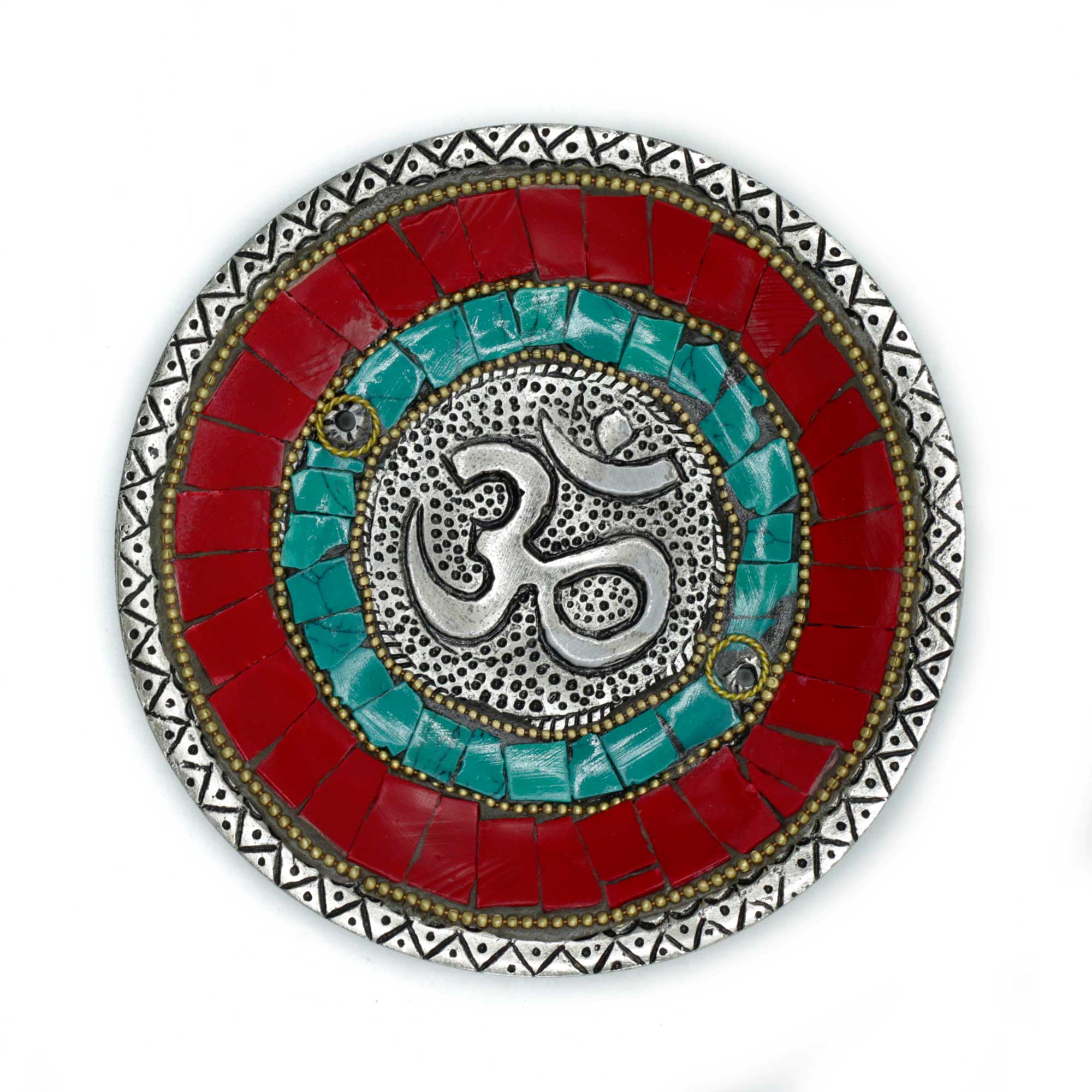 View Om Plate Tibetan Decor Cone Stick Holder information