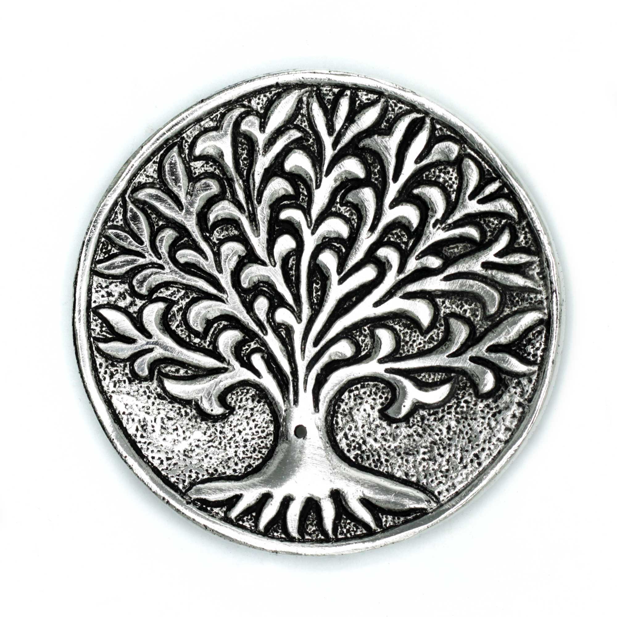 View Polished Aluminium Tree of Life Incense Holder 10cm information