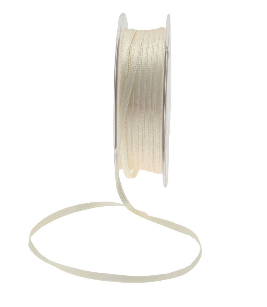 View 3mm x 50m Cream Satin Ribbon information