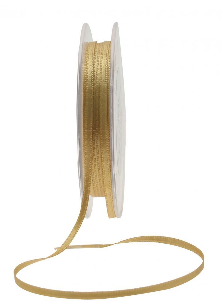 View 3mm x 50m Gold Satin Ribbon information