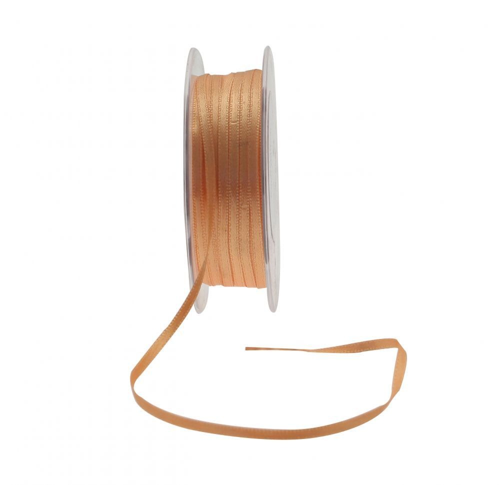 View 3mm Light Orange Satin Ribbon information