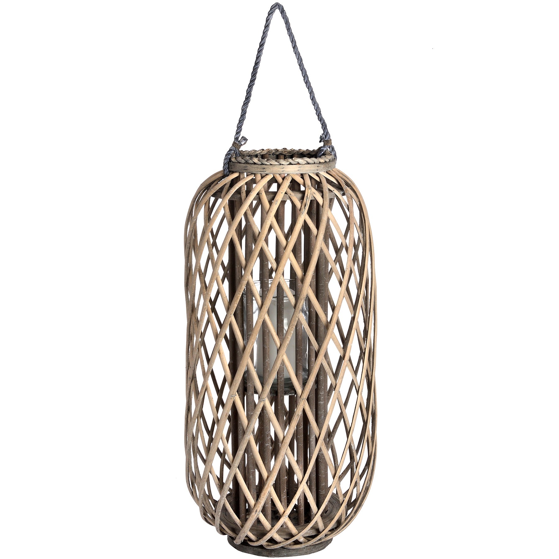 View Large Standing Wicker Lantern information