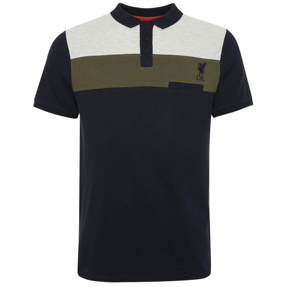 View Liverpool FC Colour Block Polo Mens Navy Medium information