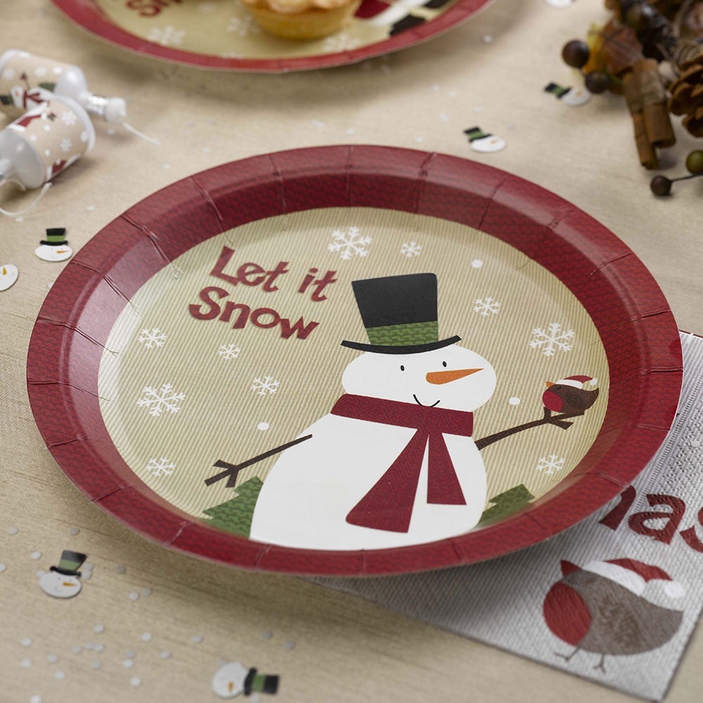 View Let it Snow Snowman Plates information