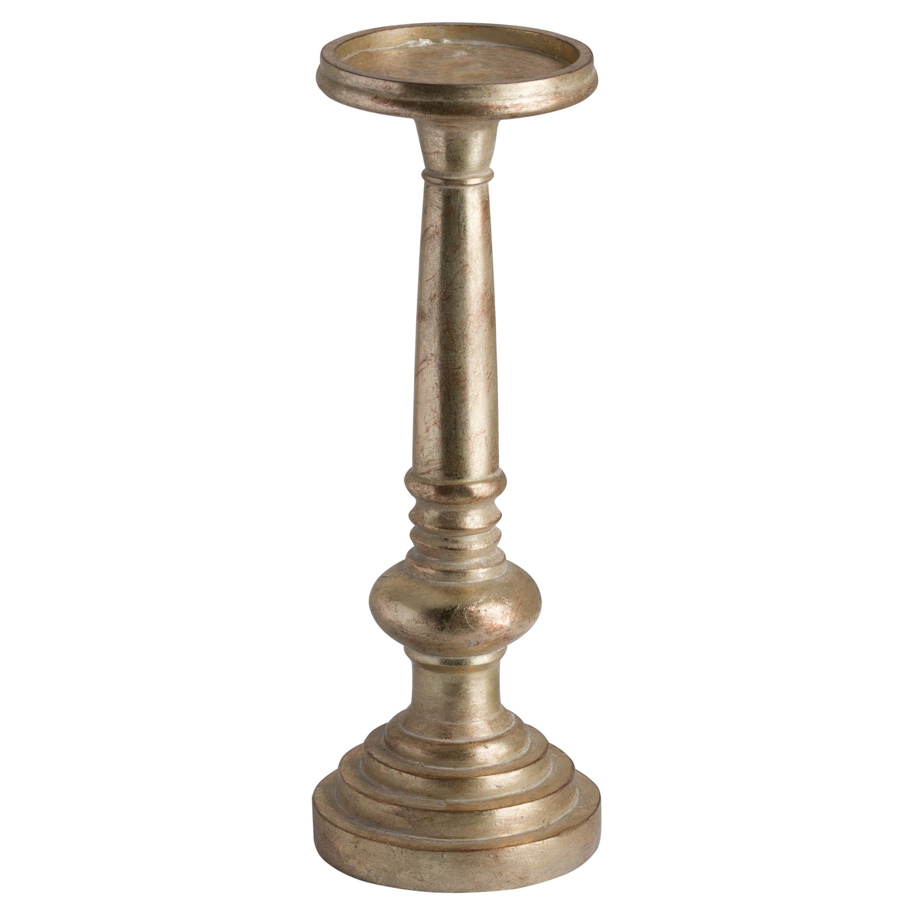 View Antique Brass Effect Candle Holder information