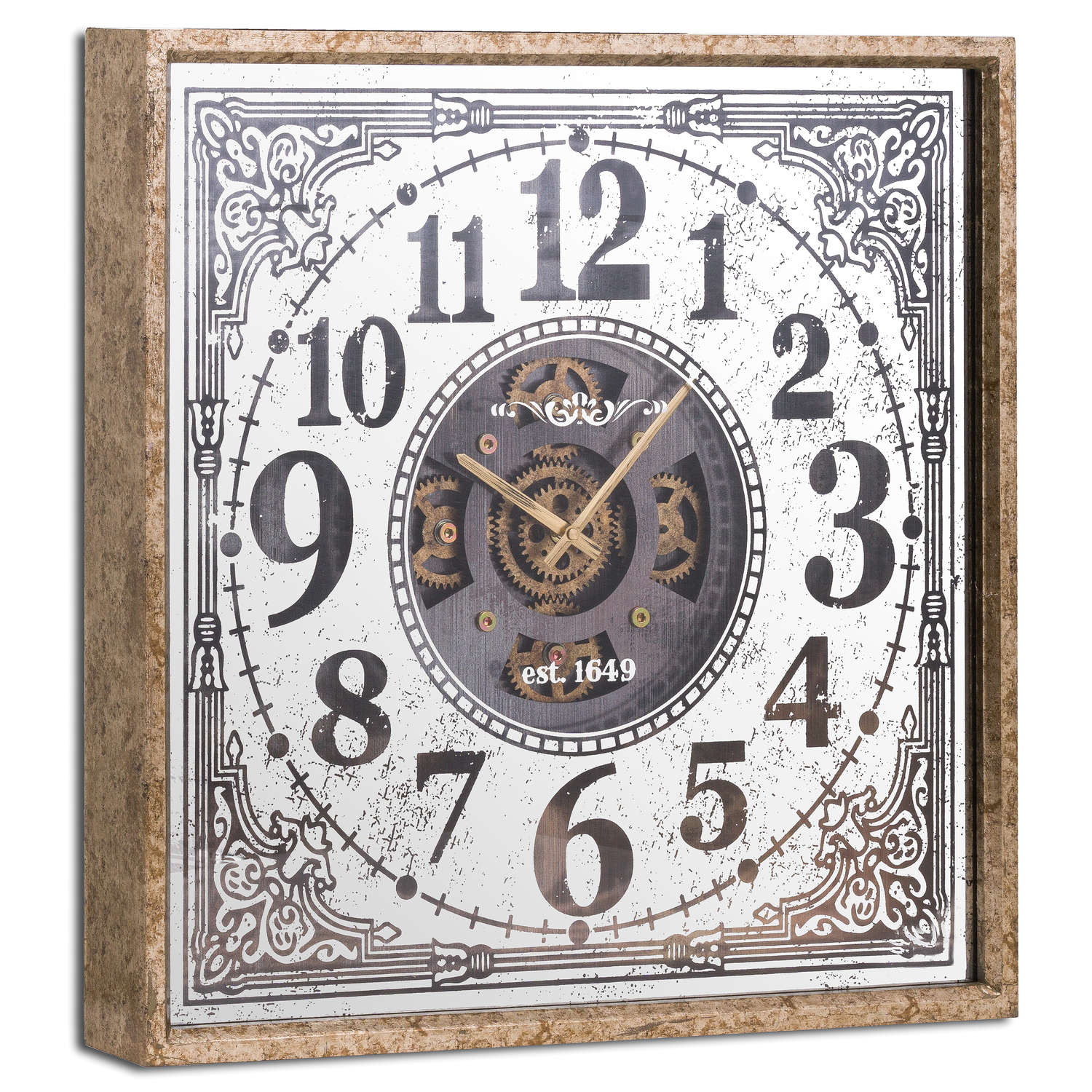 View Mirrored Moving Mechanism Wall Clock information
