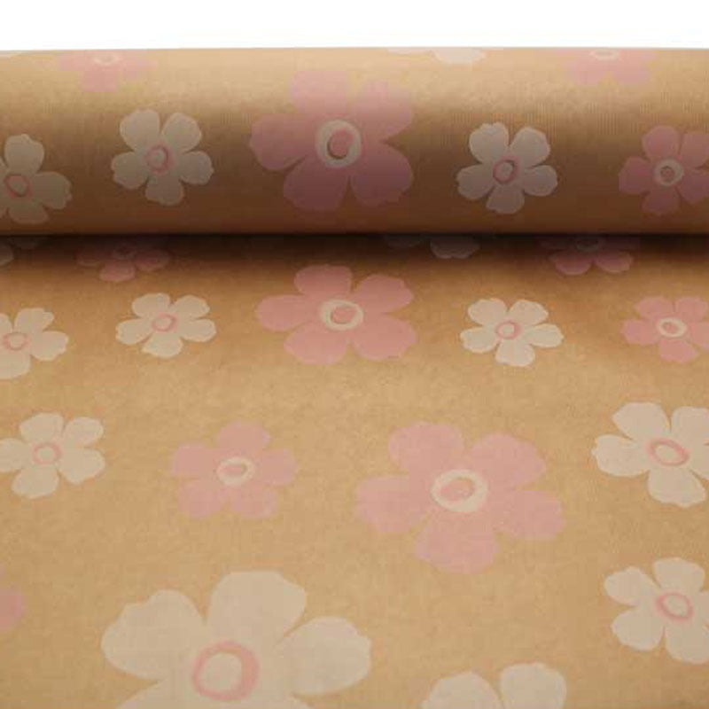 View Pink White Fleur Kraft Paper information